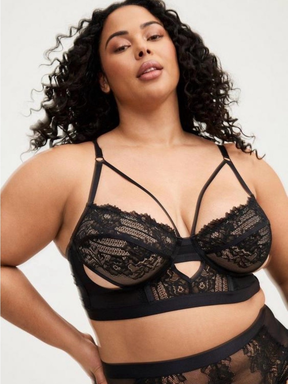 torrid Black Lace Strappy Bralette